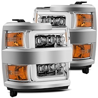 880228 NOVA-Series LED Projector Headlights for 2015-2019 Chevy Silverado 2500/3500 - Chrome