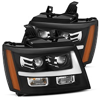 880295 Luxx-Series LED Projector Headlights for 2007-2014 Chevy Avalanche/Tahoe - Black