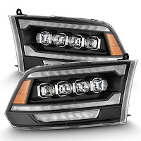 880555 NOVA-Series LED Projector Headlights for 2009-2018 Dodge/RAM 1500/2500/3500 - Black