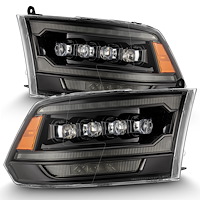 880557 NOVA-Series LED Projector Headlights for 2009-2018 Dodge/RAM 1500/2500/3500 - Alpha-Black