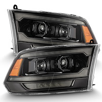 880560 Luxx-Series LED Projector Headlights for 2009-2018 Dodge/RAM 1500/2500/3500 - Alpha- Black