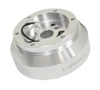Short Hub Steering Wheel Adapter [Shiny Silver, 6-Bolt]