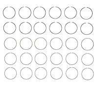 C38736-040 Piston Ring Set for 1963-1989 Chevrolet, GMC 4.8L [+0.040 in. Oversize]
