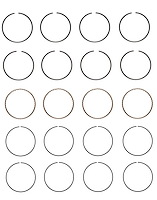 C75514-100 Piston Ring Set for 1985-1994 Hyundai, Dodge, Plymouth, Mitsubishi 1.5L [+0.100 in. Oversize]