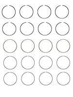 C87134-100 Piston Ring Set for 1982-1999 Isuzu, Chevrolet, GMC, Toyota 1.9L, 2.2L [+0.100 in. Oversize]
