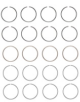 C87504-STD Piston Ring Set for 1981-1995 Chrysler, Dodge 2.2L, 2.5L [Standard Size]