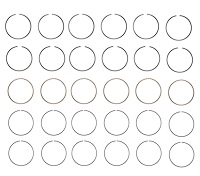 C93456-.50 Piston Ring Set for 1998-2004 Isuzu, Acura, Honda 3.2L, 3.5L [0.50 mm Undersize]