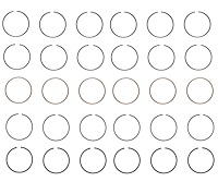 M34056-030 Piston Ring Set for 1960-1987 Chrysler, Dodge 2.8L, 3.2L, 3.7L [+0.030 in. Oversize]