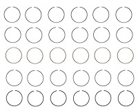 M40056-STD Piston Ring Set for 1985-1995 Chevrolet 4.3L [Standard Size]