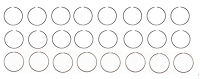 M41118-030 Piston Ring Set for 1989-1995 Ford, International 7.3L [+0.030 in. Oversize]