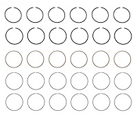 R40056-020 Piston Ring Set for 1985-1995 Chevrolet 4.3L [+0.020 in. Oversize]