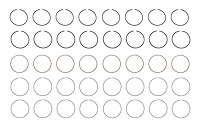 R40058-020 Piston Ring Set for 1958-1993 Chrysler, Dodge, Chevrolet 5.3L, 5.7L, 5.9L, 6.4L [+0.020 in. Oversize]