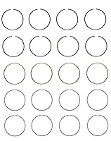 S82024-STD Piston Ring Set for 2000-2011 Pontiac, Toyota, Lotus 1.8L [Standard Size]