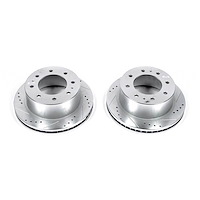 Cross Drilled And Slotted Brake Rotor Rear