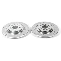 Cross-Drilled and Slotted Brake Rotors Rear