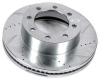 Drilled and Slotted Front Brake Rotor Fits Select Ford F-250, F-350, F-450 Super Duty Trucks 4WD [Right]