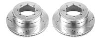 Extreme Performance Drilled And Slotted Brake Rotor Fits Select Late Model Ford F-350, F-450 Models [Rear Left/Driver Side]