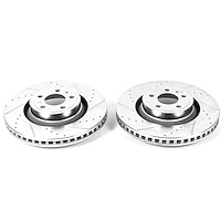 Cross Drilled And Slotted Brake Rotors Front