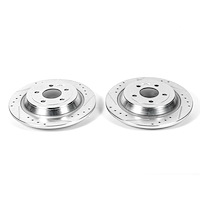 Cross Drilled And Slotted Brake Rotors Front