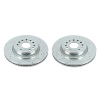 AR86004XPR Evolution Drilled and Slotted Front Brake Rotors, Fits Select Ram 1500