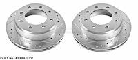 Cross-Drilled and Slotted Brake Rotors Rear