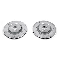 Cross-Drilled and Slotted Brake Rotors Front
