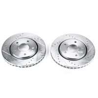 Cross-Drilled and Slotted Brake Rotors Front