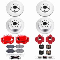 Z23 Daily Driver Premium Carbon-Fiber Ceramic Pad, Fully Coated Rotor, and Powder Coated Caliper Kit for 2001-2005 Lexus GS430
