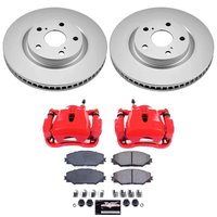 Z23 Daily Driver Premium Carbon-Fiber Ceramic Pad, Fully Coated Rotor, and Powder Coated Caliper Kit for 2009-2010 Pontiac Vibe
