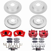 Z23 Daily Driver Premium Carbon-Fiber Ceramic Pad, Fully Coated Rotor, and Powder Coated Caliper Kit for 2007-2012 Nissan Sentra