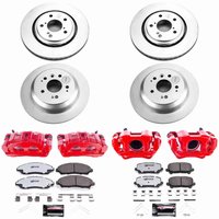 Z36 Truck and Tow Premium Carbon-Fiber Ceramic Pad, Fully Coated Rotor, and Powder Coated Caliper Kit for 2017-2020 Honda