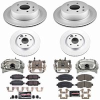 Z23 Daily Driver Premium Carbon-Fiber Ceramic Pad, Fully Coated Rotor, and Caliper Kit for 2014-2017 Nissan LEAF