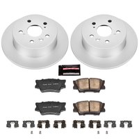 Z17 Evolution Coated Rotor and Low-Dust Ceramic Brake Pad Kit for 2007-2012 Toyota Avalon/Camry