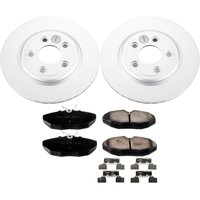 Z17 Evolution Coated Rotor and Low-Dust Ceramic Brake Pad Kit for 2003-2005 Jaguar S-Type/Vanden Plas/XJ8