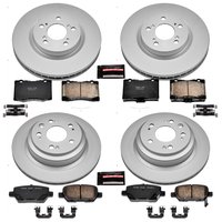 Z17 Evolution Coated Rotor and Low-Dust Ceramic Brake Pad Kit for 2005-2012 Acura RL