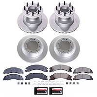 CRK4132 Genuine Geomet Coated Rotor & Low-Dust Ceramic Brake Pad Kit