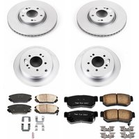 Z17 Evolution Coated Rotor and Low-Dust Ceramic Brake Pad Kit for 2006-2009 Hyundai Azera