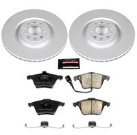 Z23 Evolution Coated Rotor and Carbon-Fiber Ceramic Brake Pad Kit for 2006-2013 Volkswagen Golf R/R32/CC/Passat