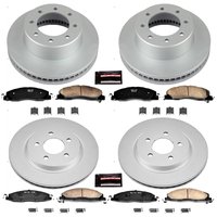 Z17 Evolution Coated Rotor and Low-Dust Ceramic Brake Pad Kit for 2011-2018 Ram 1500/2500/3500