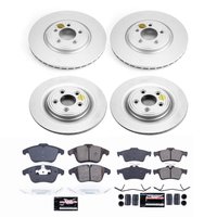 Z23 Evolution Coated Rotor and Carbon-Fiber Ceramic Brake Pad Kit for 2006-2010 Jaguar XK/XF/S-Type/Vanden Plas/XJ8