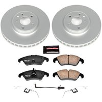 Z23 Evolution Coated Rotor and Carbon-Fiber Ceramic Brake Pad Kit for 2008-2011 Audi A5 Quattro/Q5/A5/A4/A4 Quattro