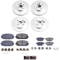 Z17 Evolution Coated Rotor and Low-Dust Ceramic Brake Pad Kit for 2012-2018 Toyota Yaris