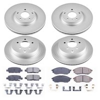 Z17 Evolution Coated Rotor and Low-Dust Ceramic Brake Pad Kit for 2011-2013 INFINITI M37/M56/M35h