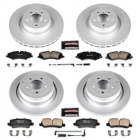 Z23 Evolution Coated Rotor and Carbon-Fiber Ceramic Brake Pad Kit for 2010-2012 Land Rover Range Rover