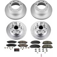 Z17 Evolution Coated Rotor and Low-Dust Ceramic Brake Pad Kit for 2012 Ford F-250 Super Duty/F-350 Super Duty