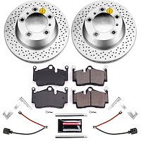Z23 Evolution Coated Rotor and Carbon-Fiber Ceramic Brake Pad Kit for 2013-2021 Porsche Boxster/718 Boxster/718 Cayman