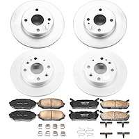 Z17 Evolution Coated Rotor and Low-Dust Ceramic Brake Pad Kit for 1990-1993 Mazda Miata