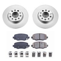 Z17 Evolution Coated Rotor and Low-Dust Ceramic Brake Pad Kit for 2015-2023 Jeep Renegade