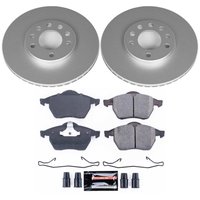 Z23 Evolution Coated Rotor and Carbon-Fiber Ceramic Brake Pad Kit for 1997-1998 Saab 900