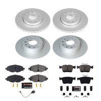 Evolution Coated Rotor And Carbon-Fiber Ceramic Brake Pad Kit for 2019-2024 Volkswagen Jetta